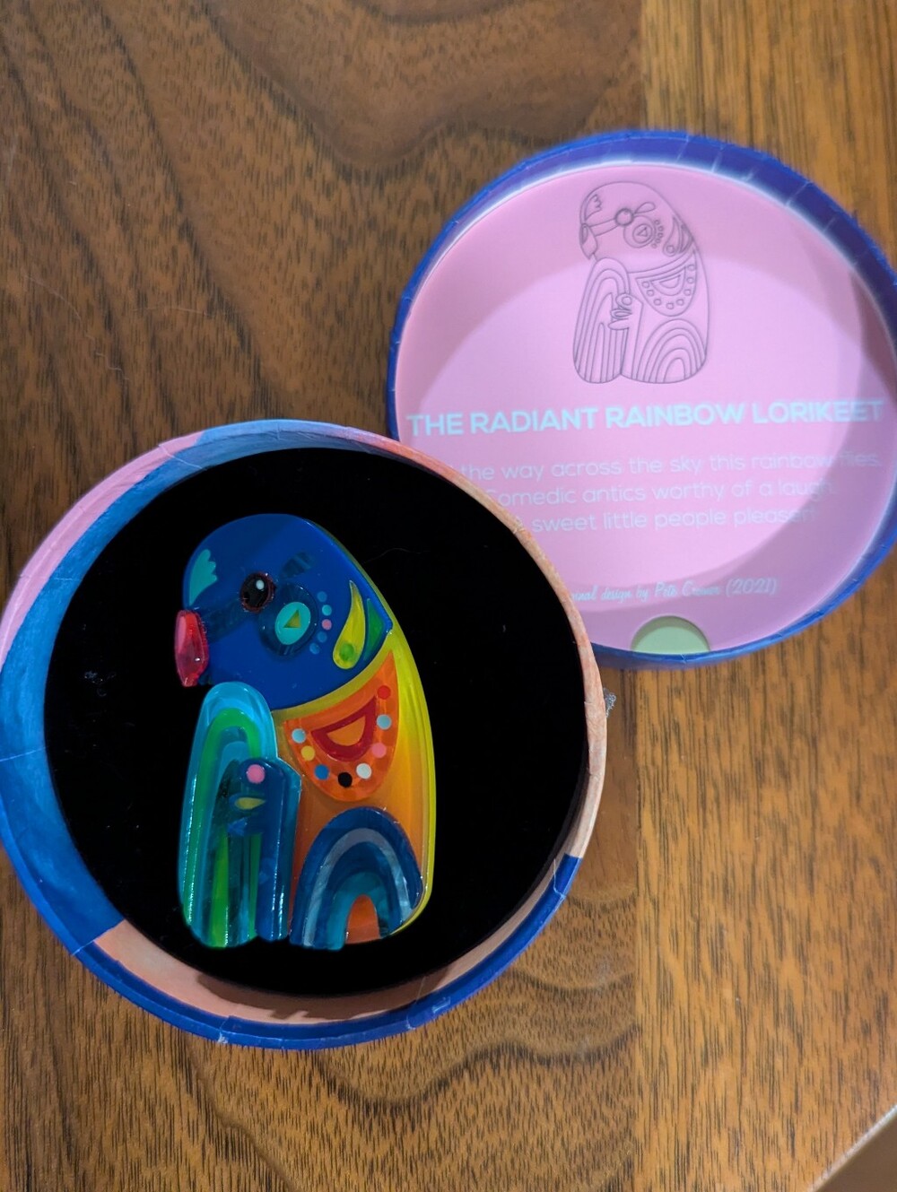 Erstwilder The Radiant Rainbow Lorikeet Brooch